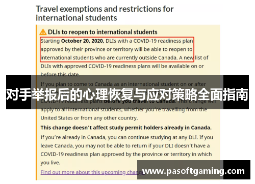 对手举报后的心理恢复与应对策略全面指南 对手举报后的心理恢复与应对策略全面指南
